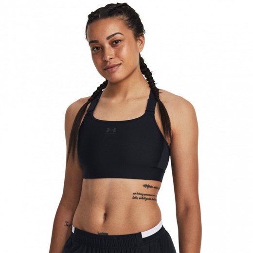 Biustonosz treningowy Under Armour UA HeatGear High - czarny ze sklepu Sportstylestory.com w kategorii Biustonosze - zdjęcie 174979553