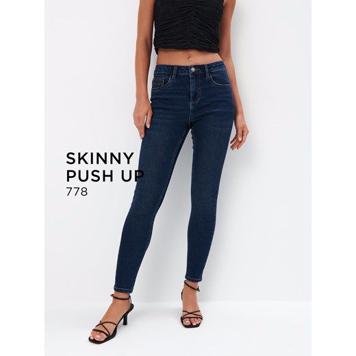 Mohito - Jeansy skinny push up - granatowy Mohito 32 Mohito