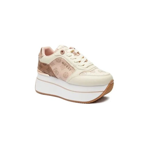 Buty sportowe damskie Guess sneakersy z tworzywa sztucznego sznurowane