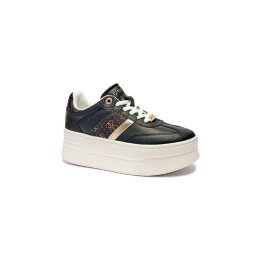 Buty sportowe damskie Guess sneakersy czarne na platformie