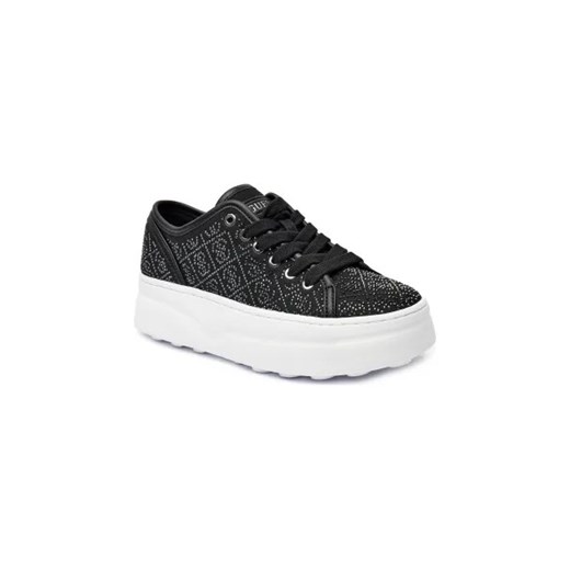 Buty sportowe damskie Guess sneakersy sznurowane z tworzywa sztucznego na platformie