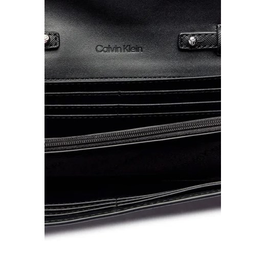 Kopertówka czarna Calvin Klein mała ze skóry ekologicznej 