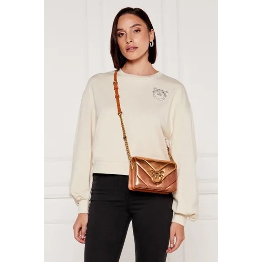 Pinko Skórzana torebka na ramię LOVE CLICK MINI BIG CHEVRON Pinko One Size Gomez Fashion Store