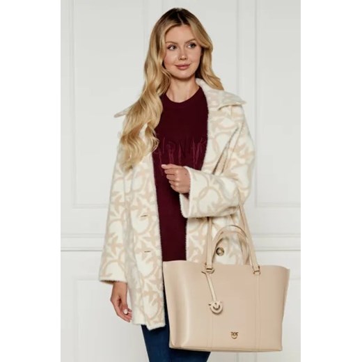 Shopper bag beżowa Pinko