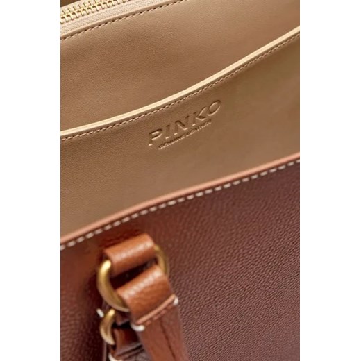 Shopper bag Pinko skórzana