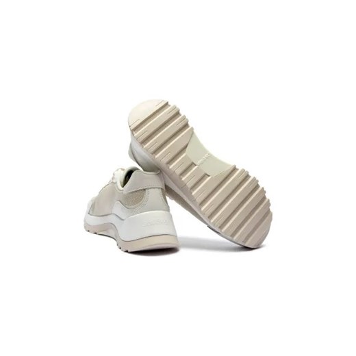 Buty sportowe damskie Calvin Klein sneakersy beżowe sznurowane