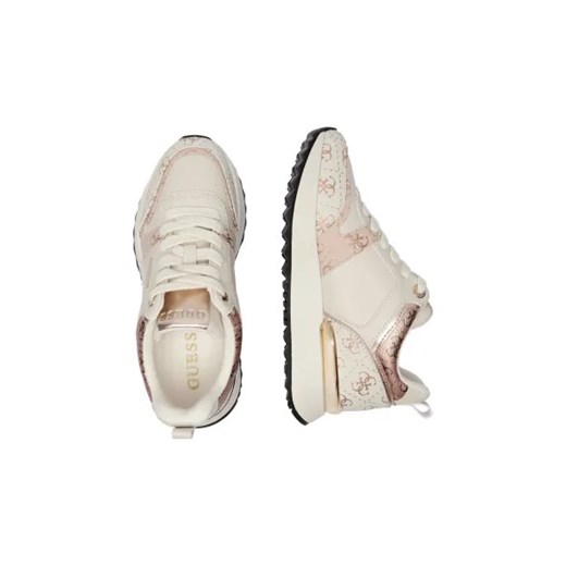 Buty sportowe damskie Guess sneakersy sznurowane z tworzywa sztucznego