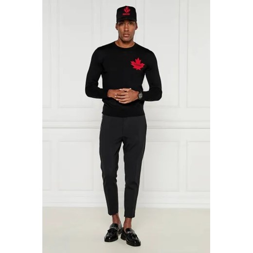Dsquared2 Wełniany sweter Leaf | Slim Fit Dsquared2 XL Gomez Fashion Store