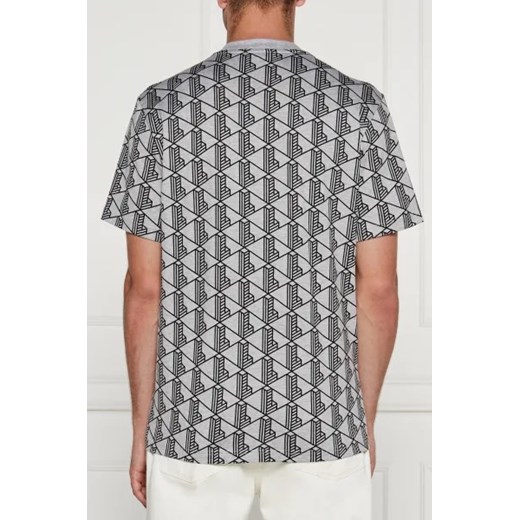 T-shirt męski szary Lacoste z krótkim rękawem