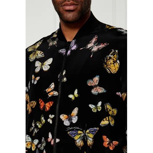 Dolce & Gabbana Jedwabna kurtka bomber | Regular Fit Dolce & Gabbana 48 Gomez Fashion Store