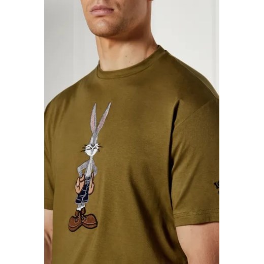 T-shirt męski zielony Iceberg bawełniany