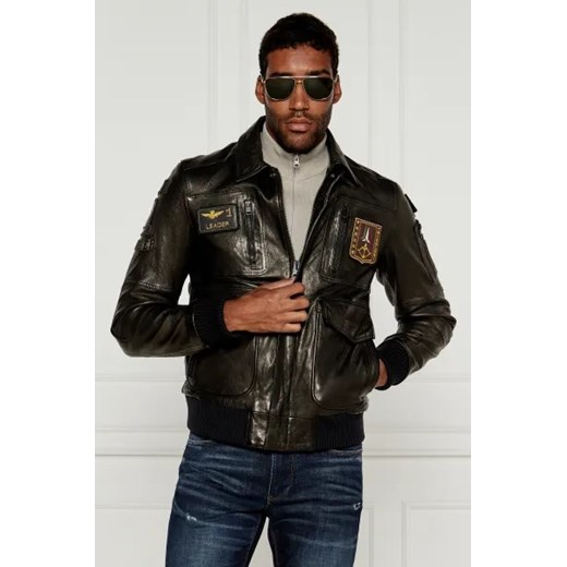 Aeronautica Militare Skórzana kurtka | Regular Fit ze sklepu Gomez Fashion Store w kategorii Kurtki męskie - zdjęcie 175000604