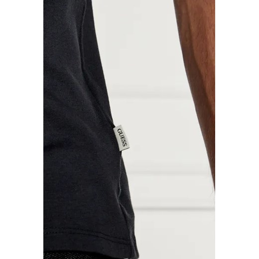 T-shirt męski Guess czarny z krótkimi rękawami bawełniany