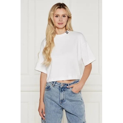 HUGO T-shirt Damelody | Cropped Fit ze sklepu Gomez Fashion Store w kategorii Bluzki damskie - zdjęcie 175001360