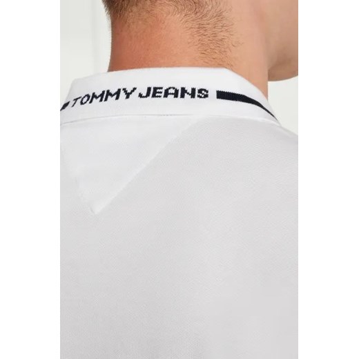 T-shirt męski biały Tommy Jeans jesienny z krótkim rękawem casual
