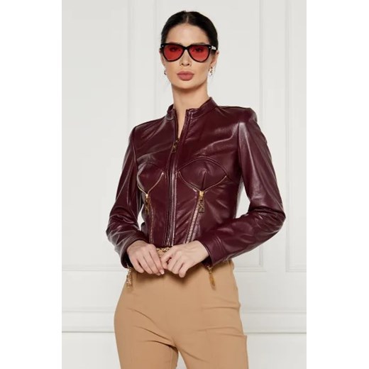 Elisabetta Franchi Skórzana kurtka | Cropped Fit ze sklepu Gomez Fashion Store w kategorii Kurtki damskie - zdjęcie 175002630