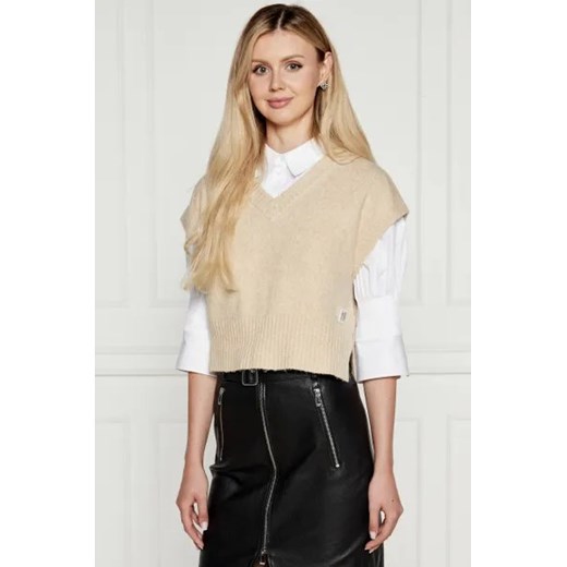 HUGO Kamizelka selleny | Regular Fit ze sklepu Gomez Fashion Store w kategorii Kamizelki damskie - zdjęcie 175002711