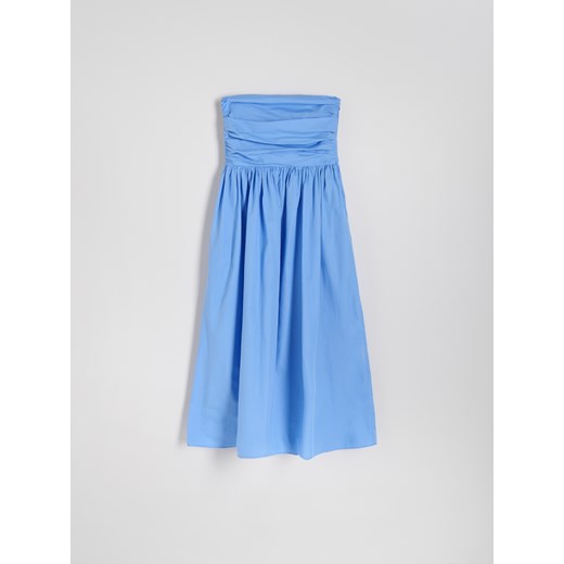 Reserved - Sukienka z odkrytymi ramionami - jasnoniebieski ze sklepu Reserved w kategorii Sukienki - zdjęcie 175004481