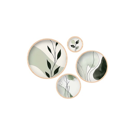 ABERTO DESIGN Druki artystyczne (4 szt.) w drewnianej ramce Aberto Design onesize promocja Limango Polska