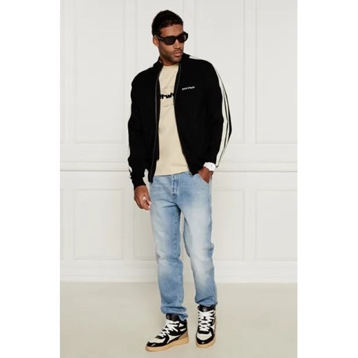 Palm Angels Sweter TRACK | Regular Fit | z dodatkiem wełny i kaszmiru Palm Angels L Gomez Fashion Store