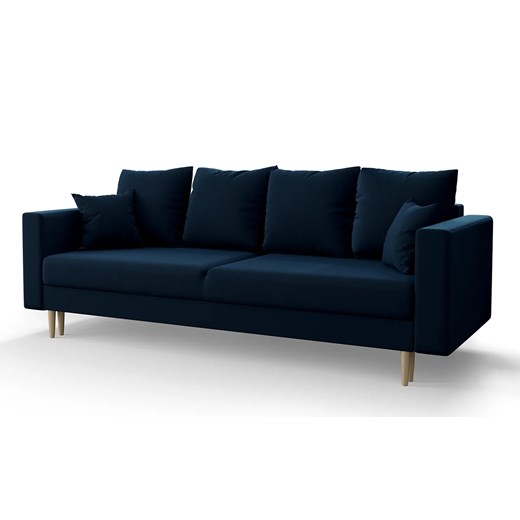 Granatowa sofa rozkładana z pojemnikiem - Adante ze sklepu Edinos.pl w kategorii Sofy i kanapy - zdjęcie 175008674