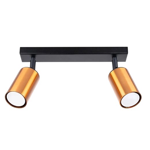 Lampa sufitowa z 2 reflektorkami czarny + miedź - 5X A570 T9-G20 ze sklepu Edinos.pl w kategorii Lampy podłogowe - zdjęcie 175008794