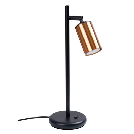 Lampka na biurko z ruchomym kloszem czarny + miedź - A577-Wezo Lumes One Size Edinos.pl
