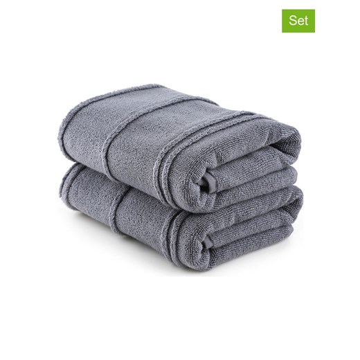 Colourful Cotton Ręczniki prysznicowe (2 szt.) &quot;Arden&quot; w kolorze szarym ze sklepu Limango Polska w kategorii Ręczniki - zdjęcie 175011314