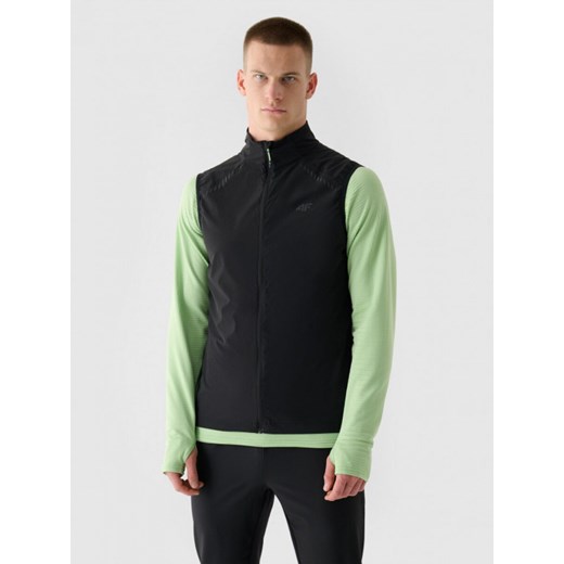 Męski bezrękawnik do biegania Ultralight 4F 4FRAW24TVJAM213 - czarny ze sklepu Sportstylestory.com w kategorii Kamizelki męskie - zdjęcie 175014143