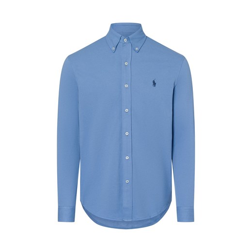 Polo Ralph Lauren Koszula męska Mężczyźni Regular Fit Bawełna niebieski jednolity ze sklepu vangraaf w kategorii Koszule męskie - zdjęcie 175014240