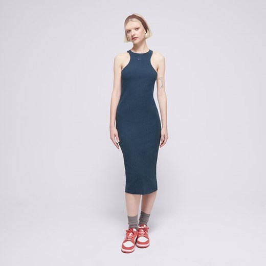 NIKE SUKIENKA W NSW NK CHLL KNT RIB MIDI DRS ze sklepu Sizeer w kategorii Sukienki - zdjęcie 175016773