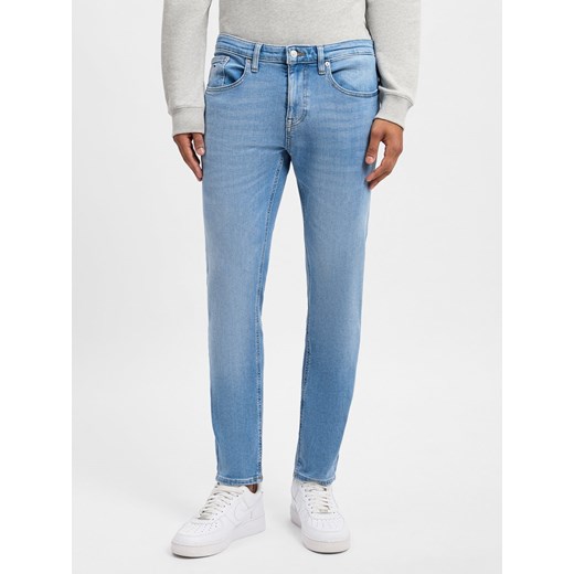 Tommy Jeans Dżinsy Mężczyźni Bawełna light stone jednolity ze sklepu vangraaf w kategorii Jeansy męskie - zdjęcie 175016864