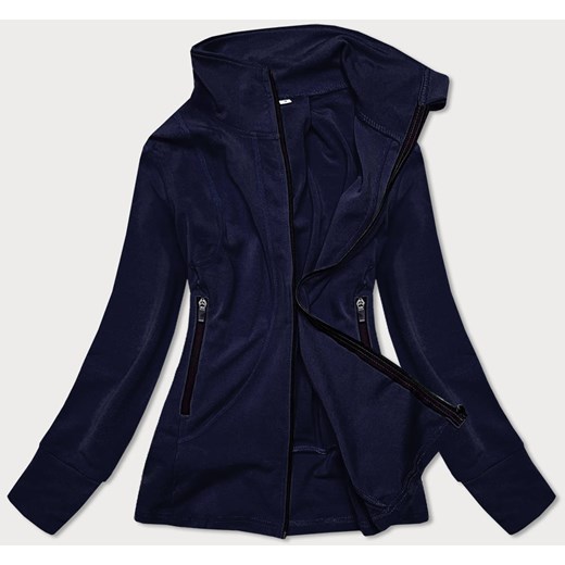 Damska bluza ze stójką granatowa (hd150-04) ze sklepu goodlookin.pl w kategorii Bluzy damskie - zdjęcie 175016904