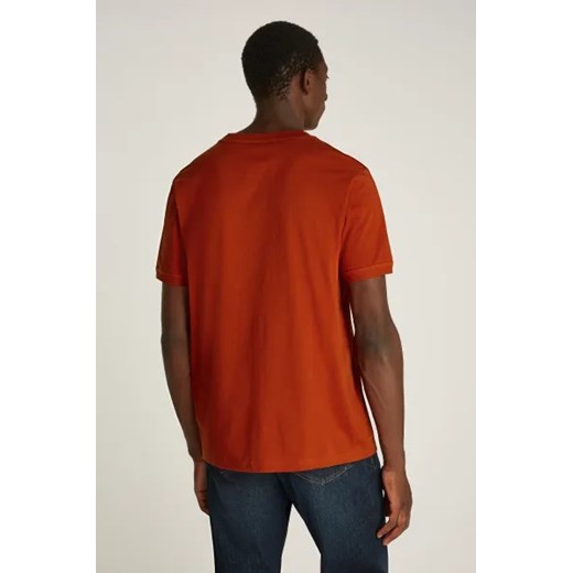 T-shirt męski Tommy Hilfiger czerwony z krótkimi rękawami