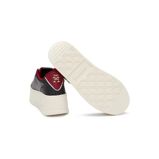 Buty sportowe damskie Tommy Hilfiger sneakersy z tkaniny na platformie wiązane 