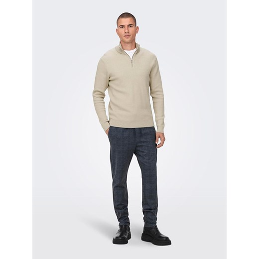 ONLY &amp; SONS Sweter w kolorze beżowym ze sklepu Limango Polska w kategorii Swetry męskie - zdjęcie 175020391