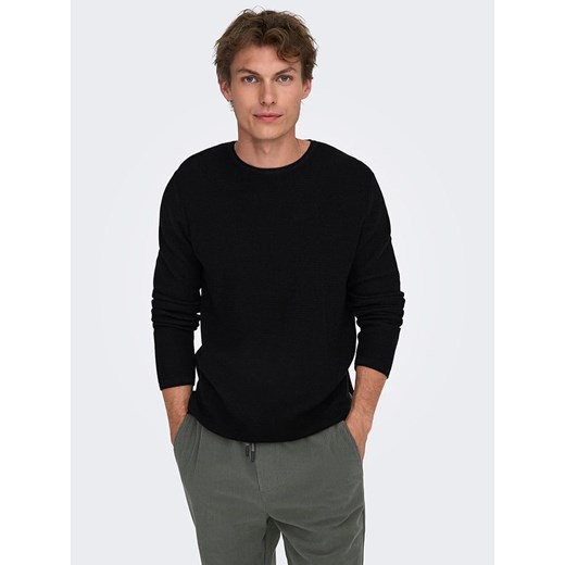 ONLY &amp; SONS Sweter w kolorze czarnym ze sklepu Limango Polska w kategorii Swetry męskie - zdjęcie 175020423
