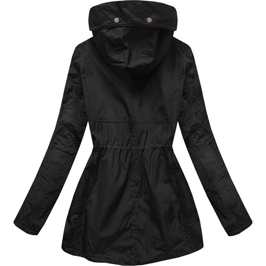 KRÓTKA KURTKA TYPU PARKA CZARNA (P01) Goodlookin.pl S (36) goodlookin.pl