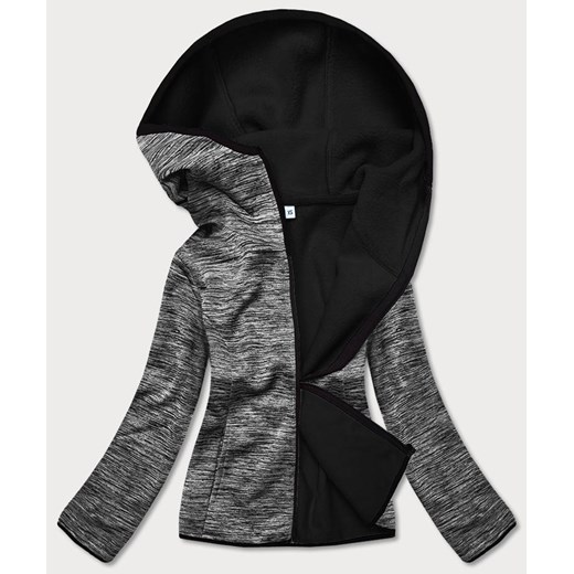 Bluza damska na polarze szara melanż (hd111-3) ze sklepu goodlookin.pl w kategorii Bluzy damskie - zdjęcie 175021883