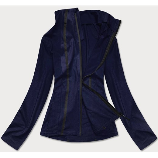 Bluza damska z niską stójką granatowa (hh020-04) ze sklepu goodlookin.pl w kategorii Bluzy damskie - zdjęcie 175021921