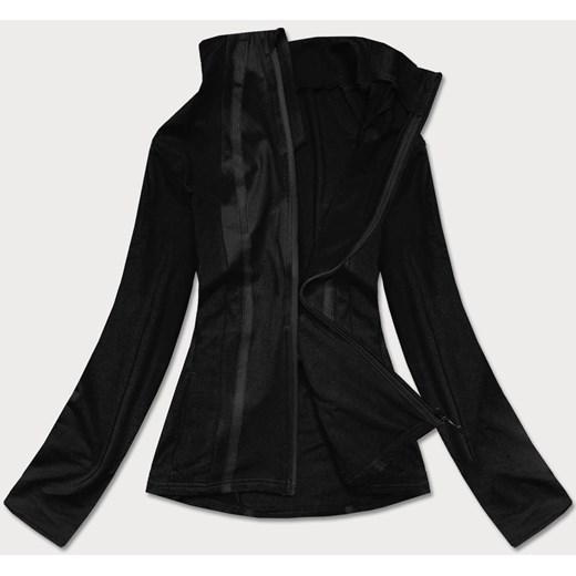 Bluza damska z niską stójką czarna (hh020-01) ze sklepu goodlookin.pl w kategorii Bluzy damskie - zdjęcie 175022042