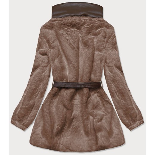 Kurtka futrzana ze stójką brązowa (gsq2228) Goodlookin.pl XL (42) goodlookin.pl okazyjna cena