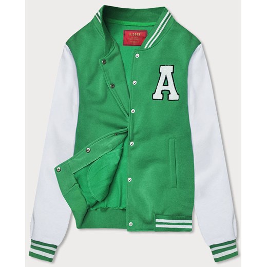 Damska bluza typu college zielona (AMG-57) ze sklepu goodlookin.pl w kategorii Bluzy damskie - zdjęcie 175022180