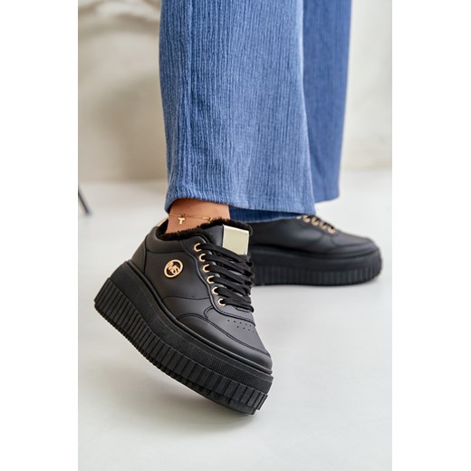 Damskie Buty Sportowe Sneakersy Masywna Podeszwa Czarne Ardiela ze sklepu ZAZOO w kategorii Buty sportowe damskie - zdjęcie 175027172