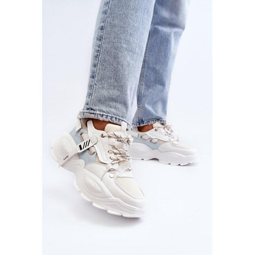 Sneakersy Damskie Białe GOE NN2N4039B ze sklepu ZAZOO w kategorii Buty sportowe damskie - zdjęcie 175029533