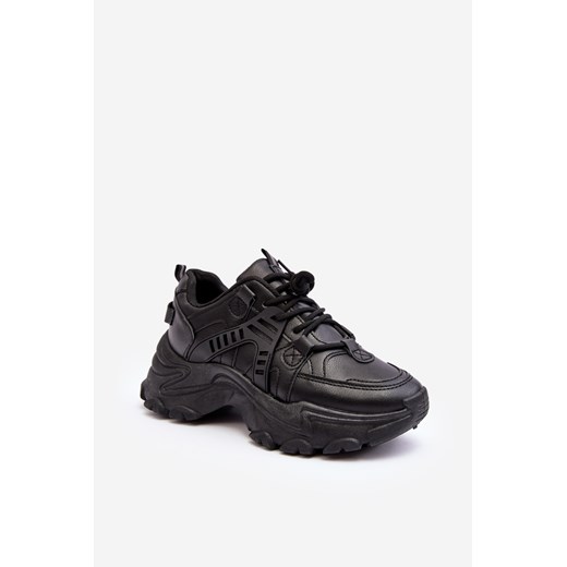 Sneakersy Buty sportowe Masywne Damskie Czarne Toderus 23SP26-5999 ze sklepu ZAZOO w kategorii Buty sportowe damskie - zdjęcie 175034461