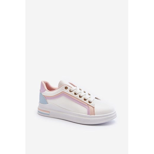 Sneakersy Damskie Brokat Różowe Elnami A-51 ze sklepu ZAZOO w kategorii Buty sportowe damskie - zdjęcie 175035123