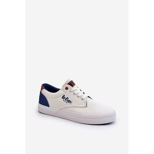 Trampki Męskie Białe Lee Cooper LCW-24-02-2140 ze sklepu ZAZOO w kategorii Trampki męskie - zdjęcie 175036061
