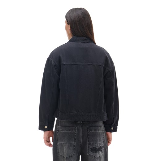 Cropp - Czarna kurtka jeansowa oversize - czarny Cropp XL Cropp