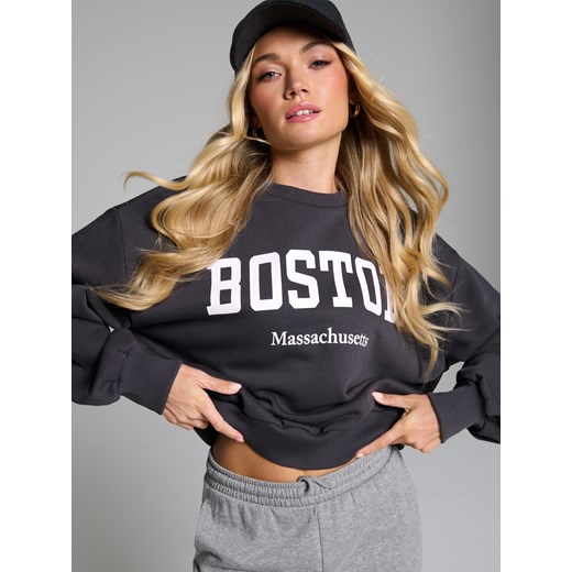 Sinsay - Bluza z napisem - szary Sinsay XXS Sinsay